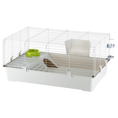 Ферпласт Клетка для кроликов и морских свинок Rabbit 100, 95*57*46 см, светло-серый поддон, Ferplast