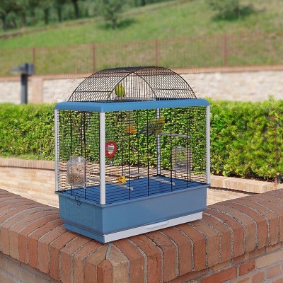 Ферпласт Клетка для мелких и средних птиц Palladio 4, 59*33*69 см, синяя, Ferplast