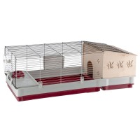 Ферпласт Клетка для кроликов и морских свинок, ежей, Krolik 140 plus с закрытым домиком, 142*60*50 см, Ferplast