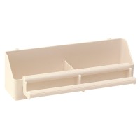 Кормушка с присестом для птиц двухсекционная, 21*8*6,5 см, бежевая, Ferplast (Ферпласт)