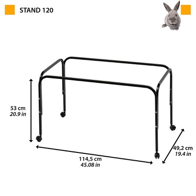 Ферпласт Металлическая подставка Stand 120, 114,5*53*49 см, черная, Ferplast