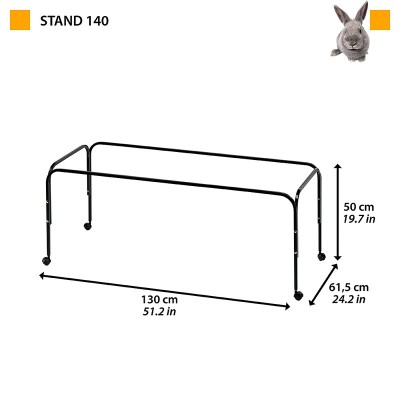 Ферпласт Металлическая подставка Stand 140, 130*61,5*50 см, черная, Ferplast