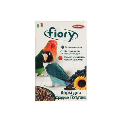 Фиори Корм Parrocchetti Africa для средних попугаев, 3,2 кг, Fiory
