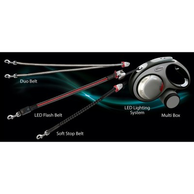 Флекси Светящийся поводок-ремень LED Flesh Belt к рулеткам Vario L, 54 см/ 20 мм, Flexi