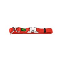 Хантер Ошейник для собак с металлической застежкой ALU-Strong красный, нейлон, S, обхват шеи 30-45 см, ширина 1,5 см, Hunter