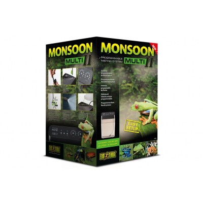 Экзо Терра Система осадков Monsoon Misting System для тропических террариумов и комнатных оранжерей, Multi II (pt4201) - 8 л, 2 форсунки, Exo Terra