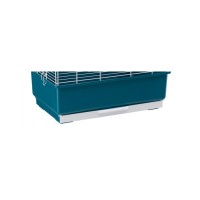 Поддон с выдвижным лотком M24 для клеток для птиц Piano 3, Palladio 3, Rekord 3, Eva, Gala, Ibiza Open, Villa, 49,5*30*16,3 см, сине-зеленый, Ferplast