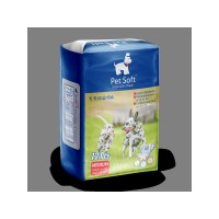 ПэтСофт Подгузники для домашних животных Disposable Diaper для собак, M, обхват талии 30-50 см, вес 6-11 кг, 12 штук, Pet Soft