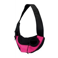 Трикси Слинг-переноска Sling для собак и кошек весом до 5 кг, 50*18*25 см, розовый/черный, Trixie