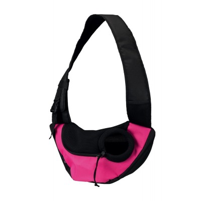 Трикси Слинг-переноска Sling для собак и кошек весом до 5 кг, 50*18*25 см, розовый/черный, Trixie