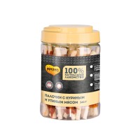 МНЯМС Лакомство для собак Палочки с куриным и утиным мясом, 340 г