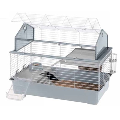 Ферпласт Клетка для кроликов и морских свинок Barn 100, 96*57*73 см, серый поддон, Ferplast