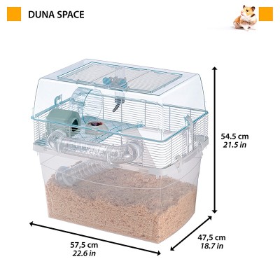 Ферпласт Клетка-террариум Duna Space для мелких грызунов 57,5*47,5*54,5 см, оргстекло, Ferplast