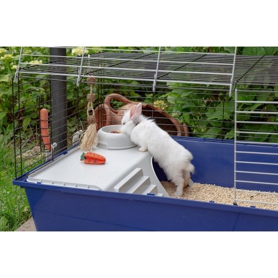 Ферпласт Клетка для кроликов и морских свинок Rabbit 120, 118*58,5*49,5 см, синий поддон, Ferplast