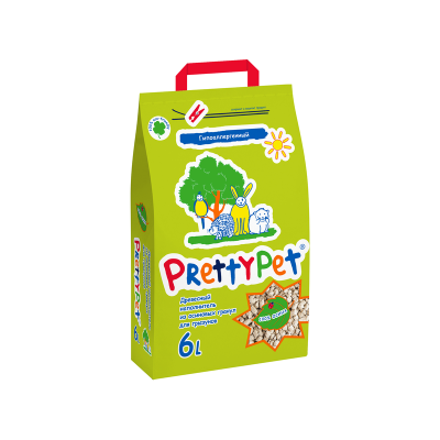 Наполнитель Осиновый гипоаллергенный для грызунов, птиц, 6 л/2 кг, PrettyPet (Претти Пэт)