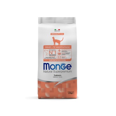 Монже Корм Cat Monoprotein Adult Salmon для кошек Лосось, 1,5 кг, Monge