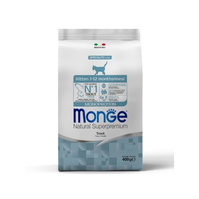 Монже Корм Kitten Monoprotein Trout для котят, Форель, 400 г, Monge