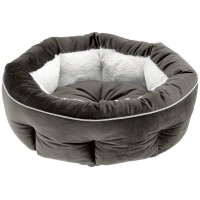 Ферпласт Лежак-софа Marquis с мехом для кошек и собак, 45*16 см, серый, Ferplast