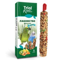 Крекер для попугаев Standard Фрукты/Овощи/Орехи, 3шт/уп, 75 г, Triol (Триол)