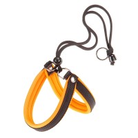Ферпласт Шлейка Agila Fluo 4, обхват шеи и груди 44-52 см, ширина 2 см, оранжевая, нейлон, Ferplast