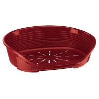 Ферпласт Лежак пластиковый Siesta DeLuxe 4, 61,5*45*21,5 см, бордовый, Ferplast