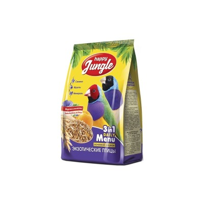 Хэппи Джангл Корм J108 для экзотических птиц, 500 г, Happy Jungle