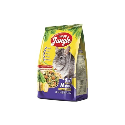 Хэппи Джангл Корм для шиншилл, J118, 400 г, Happy Jungle
