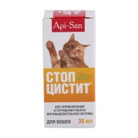 Стоп-Цистит Био суспензия для кошек, 30 мл, Api-San (Апи-Сан)