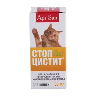Стоп-Цистит Био суспензия для кошек, 30 мл, Api-San (Апи-Сан)
