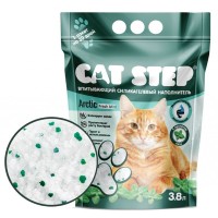 Кет Степ Наполнитель силикагелевый Cat Step Arctic, Fresh Mint (мята), 3,8 л