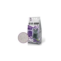 Кэт Степ Наполнитель минеральный комкующийся Cat Step Compact White для кошачьих туалетов, 5 л, Lavander, аромат лаванды