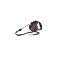 Триол-Флекси Рулетка Life Pink, трос, длина 5 м, M, вес собаки до 20 кг, Triol-Flexi