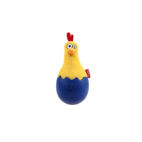 Гигви Игрушка-неваляшка для собак, с пищалкой, 14 см, Цыпленок, GiGwi