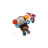 Гигви Игрушка Plush Frends с пищалкой для собак, 16 см, Обезьянка, Gigwi