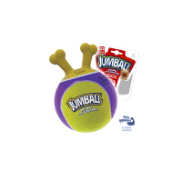 Гигви Мяч Jumball с захватом для собак, 18 см, фиолетовый/желтый, резина, Gigwi