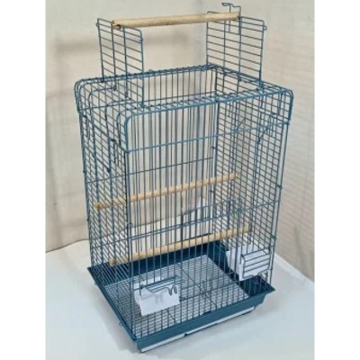 Клетка 830A с открывающимся верхом для птиц, 52*41*78 см, синие прутья/синий поддон, Золотая Клетка