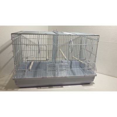 Клетка с разделительной выдвижной решеткой для птиц 520, 58*32*37 см, цвета в ассортименте, Золотая Клетка