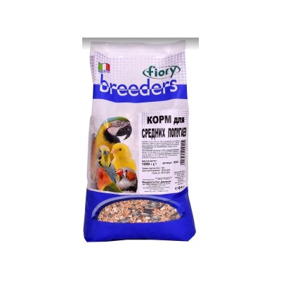 Фиори Корм Fiory Breeders для средних попугаев, 1 кг, Fiory