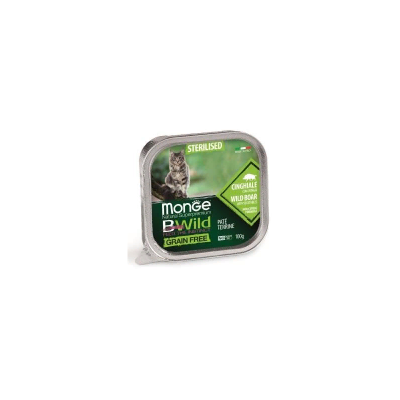 Монже Консервы беззерновые с овощами Cat BWild Grain free для кошек, буйвол (для крупных пород), 100 г, Monge