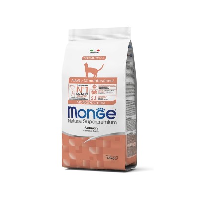 Монже Корм Cat Monoprotein Adult Salmon для кошек Лосось, 10 кг, Monge