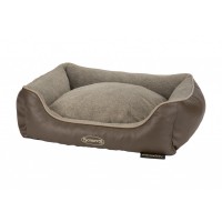 Скрафс Лежак ортопедический Chateau (Шате), 60*50*19 см, коричневый, экокожа, Scruffs