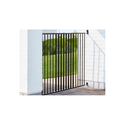 Савик Перегородка-калитка Dog Barrier Gate Outdoor, 84-152 см, высота 95 см, черная, Savic
