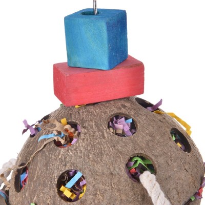 Хеппи Берд Игрушка для крупных птиц Кокосовая забава-2, 12*12*25 см, Happy Bird