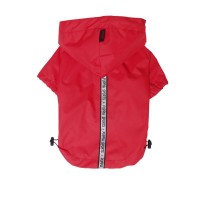 Паппи Дождевик с капюшоном Base Jumper, 4L, обхват шеи 52 см, груди 86 см, длина спины 55 см, красный, Puppia