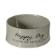 Дуво+ Миска керамическая для собак Happy Dog, серая 300 мл, диаметр 10,5 см, DUVO+