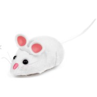 Хексбаг Игрушка для кошек Мышь-Микроробот на батарейках, 6,5*3,5 см, белая, Hexbug
