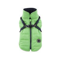 Паппи Жилет со шлейкой Mountaineer II, S, обхват шеи 25 см, груди 34 см, длина спины 21,5 см, зеленый, Puppia