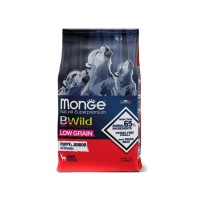 Монже Корм низкозерновой BWild LOW GRAIN Puppy/Junior для щенков всех пород, Оленина, 2,5 кг, Monge