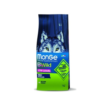 Монже Корм низкозерновой BWild LOW GRAIN для собак всех пород, Кабан, 2,5 кг, Monge