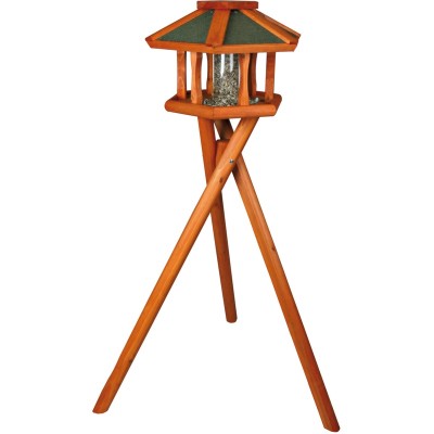 Кормушка с подставкой для птиц и грызунов, 50*34 см, высота 1,4 м, с автокормушкой, дерево, Trixie (Трикси)